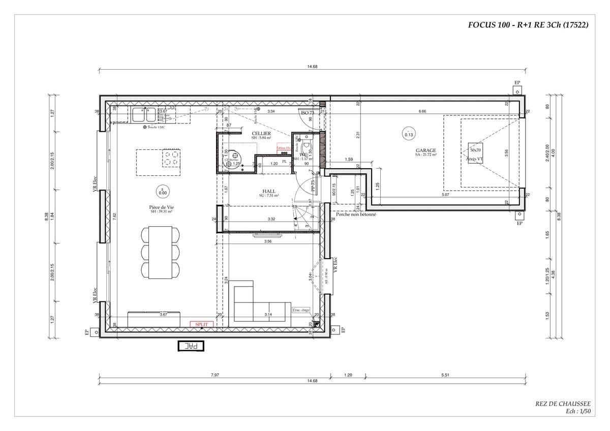 Plan Rez-de-chaussée Urban Di Florio