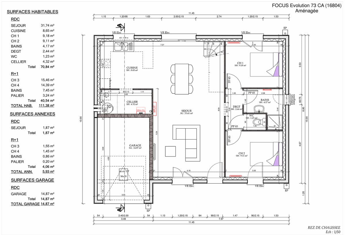 Plan Rez-de-chaussée Evo Di Florio