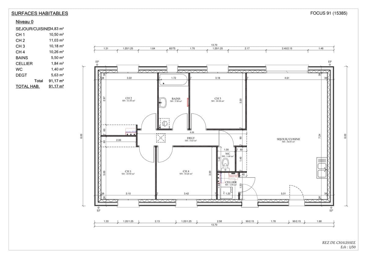 Plan Rez-de-chaussée Family City Di Florio